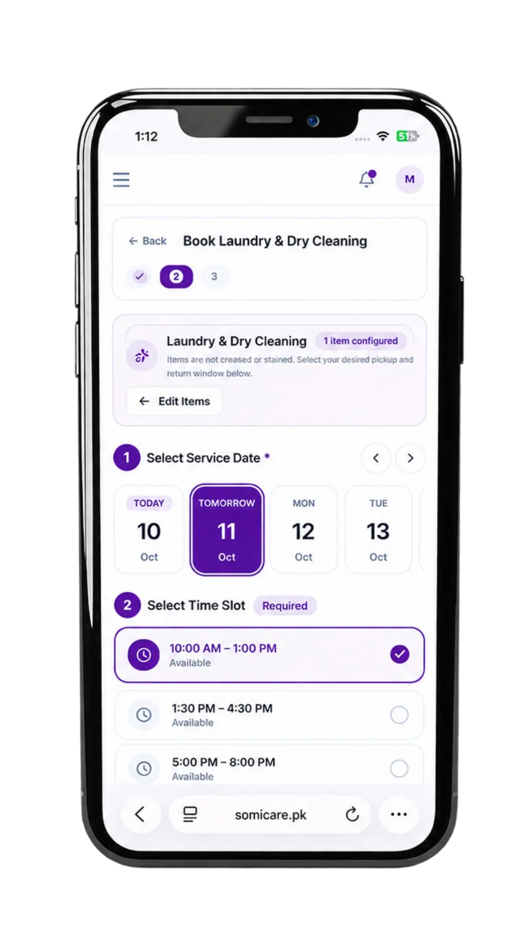 Schedule - SomiCare Mobile App